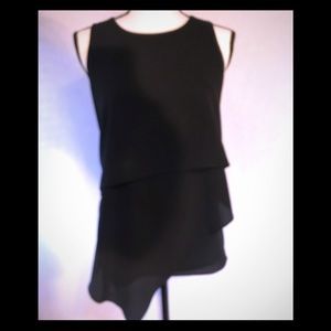 Vince Camuto Black Asymmetrical Blouse